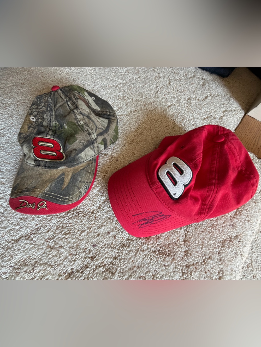 Chase Authentics #8 Dale Jr. - 2 NASCAR hats. 1 Autographed!